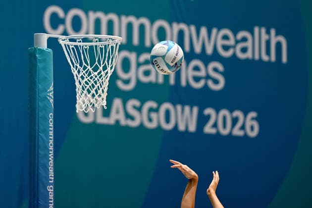 COM26 NETBALL, A general view of play during the Preliminary Round Pool A netball match between Australia and Northern Ireland at the Glasgow 2026 Commonwealth Games at The Hydro in Glasgow, Scotland, Thursday, July 30, 2026. ( NO ARCHIVING, EDITORIAL USE ONLY Glasgow United Kingdom  Copyright: xLUKASxCOCHx 20260731156055279309