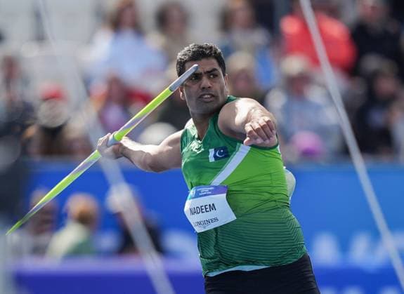July 30, 2026, Glasgow, Scotland, United Kingdom: Glasgow, Scotland, United Kingdom. Arshad Nadeem (Pakistan) in action during the menÃ¢â‚¬â ¢s javelin throw qualification round at the Commonwealth Games 2026 at Scotstoun Stadium. Glasgow United Kingdom - ZUMAk197 20260730_zsp_k197_030 Copyright: xRanjithxKumarx