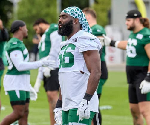 New York Jets linebacker Demario Davis (56) during training camp at the Atlantic Health Jets Training Center, Florham Park, New Jersey. CSM NFL, American Football Herren, USA 2026: NY Jets Training Camp JUL 30  - ZUMAc04_ 20260730_zma_c04_001 Copyright: xDuncanxWilliamsx