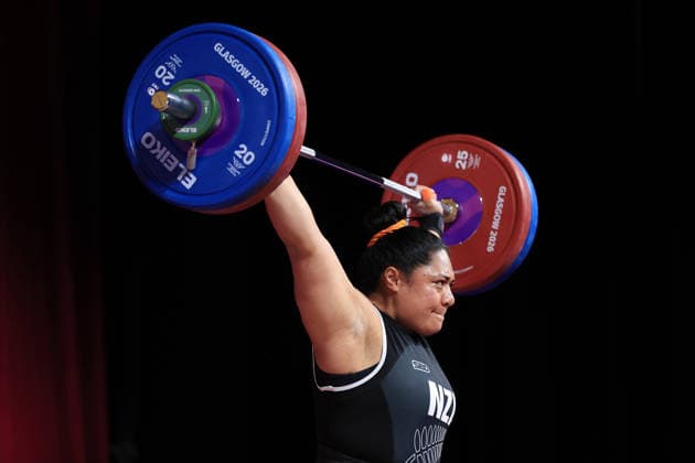 COM26 WEIGHTLIFTING, Tui-Alofa Patolo of New Zealand competes in the Snatch discipline of the Women s 86kg Weightlifting Final at the Glasgow 2026 Commonwealth Games at the SEC Armadillo in Glasgow, Scotland, Thursday, July 30, 2026. ( NO ARCHIVING, EDITORIAL USE ONLY, AUSTRALIA ONLY Glasgow Scotland United Kingdom  Copyright: xSimonxStacpoolex 20260731186246011804