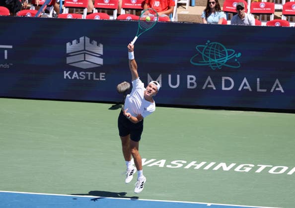 July 30, 2026, Washington, Illinois, USA: JAKUB MENSIK of Czech Republic during the match against B. Nakashima of USA in the second round of Mubadala Washington DC, USA. Tennis: Mubadala DC Open - Jakub Mensik  - ZUMAc278 20260730_zsp_c278_002 Copyright: xMarcinxCholewinskix