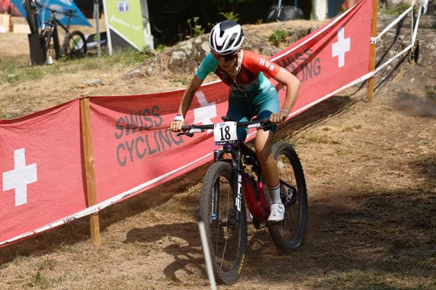 30.07.2026, Monteceneri, Monte Ceneri, 2026 UEC MTB European Championship, EM, Europameisterschaft XCC Women U23 s Final (cross country short track) Regina Bruchner 18 (HUN) Monteceneri Monte Ceneri Ticino Switzerland *** July 30, 2026, Monteceneri, Monte Ceneri, 2026 UEC MTB European Championship XCC Women U23 Final, Cross Country Short Track, Regina Bruchner, 18, HUN, Monteceneri, Monte Ceneri, Ticino, Switzerland Copyright: xJustPictures.ch FrancescoxMinghettix jp-en-FrMi-_NG_1376