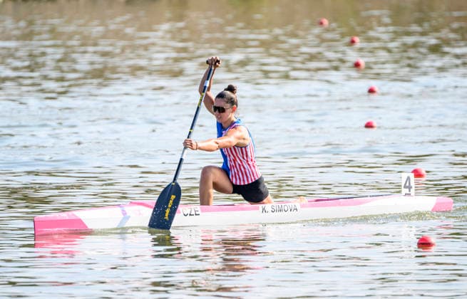 Czech Championships in Racice, July 30, 2026. C1 500 m Women category. Kamila Simova. (CTKxPhoto OndrejxHajek) CTKPhotoP2026073006943  CTKPhotoP2026073006943