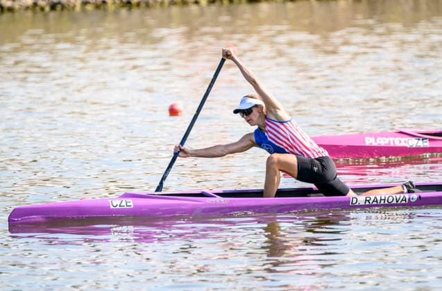 Czech Championships in Racice, July 30, 2026. C1 500 m Women category. Denisa Rahova. (CTKxPhoto OndrejxHajek) CTKPhotoP2026073006989  CTKPhotoP2026073006989