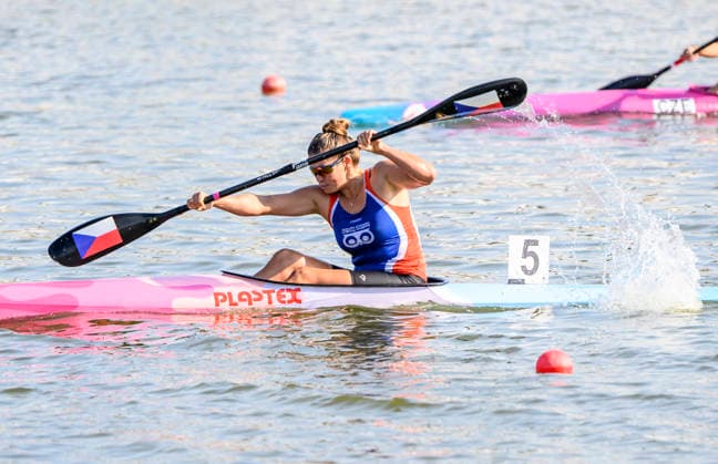 Czech Championships in Racice, July 30, 2026. K1 500 m Women category. Anezka Paloudova. (CTKxPhoto OndrejxHajek) CTKPhotoP2026073007298  CTKPhotoP2026073007298