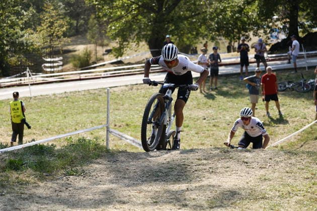 30.07.2026, Monteceneri, Monte Ceneri, 2026 UEC MTB European Championship, EM, Europameisterschaft XCC Men U23 s Final (cross country short track) Khalid Sidahmed 10 (SUI) Monteceneri Monte Ceneri Ticino Switzerland *** July 30, 2026, Monteceneri, Monte Ceneri, 2026 UEC MTB European Championship XCC Men s U23 Final, Cross Country Short Track, Khalid Sidahmed 10 SUI, Monteceneri, Monte Ceneri, Ticino, Switzerland Copyright: xJustPictures.ch FrancescoxMinghettix jp-en-FrMi-_NG_1866