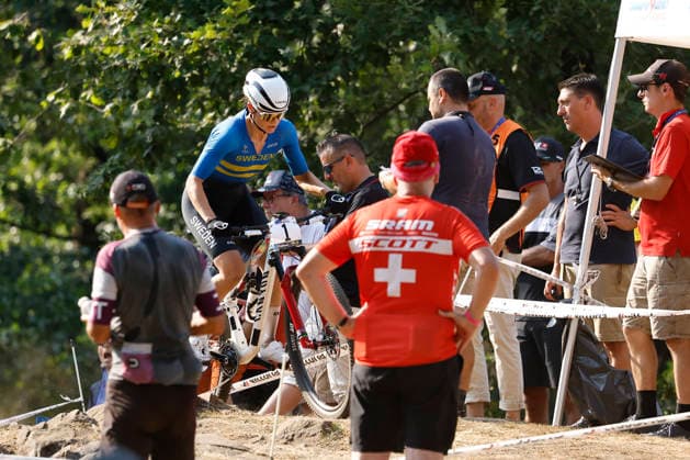 30.07.2026, Monteceneri, Monte Ceneri, 2026 UEC MTB European Championship, EM, Europameisterschaft XCC Women Elite s Final (cross country short track) Jenny Rissveds 1 (SWE) Monteceneri Monte Ceneri Ticino Switzerland *** July 30, 2026, Monteceneri, Monte Ceneri, 2026 UEC MTB European Championship XCC Women s Elite Final, cross-country short track: Jenny Rissveds 1 (SWE), Monteceneri, Monte Ceneri, Ticino, Switzerland Copyright: xJustPictures.ch FrancescoxMinghettix jp-en-FrMi-_NG_0132