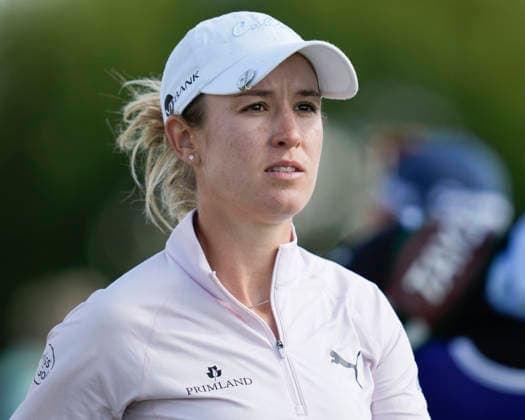 LYTHAM, ENGLAND - JULY 30: Chiara Tamburlini (CHE) walks from the eighteenth tee during Round 1 at the 50th AIG Women™s Open Championship at the Royal Lytham and St Anne™s Golf Club, Lytham on July 30, 2026 in Lancashire, England The 50th AIG Women™s Open Championship