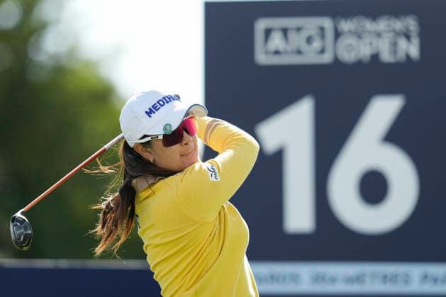 LYTHAM, ENGLAND - JULY 30: A Lim Kim (KOR) plays from the sixteenth tee during Round 1 at the 50th AIG Women™s Open Championship at the Royal Lytham and St Anne™s Golf Club, Lytham on July 30, 2026 in Lancashire, England The 50th AIG Women™s Open Championship