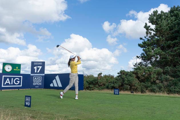 LYTHAM, ENGLAND - JULY 30: A Lim Kim (KOR) plays from the seventeenth tee during Round 1 at the 50th AIG Women™s Open Championship at the Royal Lytham and St Anne™s Golf Club, Lytham on July 30, 2026 in Lancashire, England The 50th AIG Women™s Open Championship