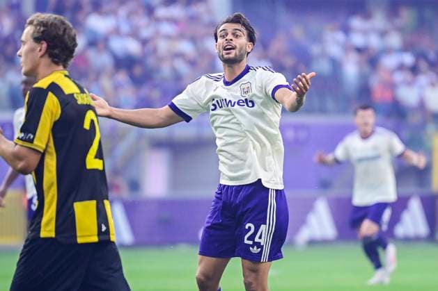 RSC Anderlecht v Hammarby IF - UEFA Europa League ANDERLECHT, BELGIUM - JULY 30 : Llansana Enric midfielder of RSC Anderlecht in action during the UEFA Europa League 2025 26 second qualifying round second leg between RSC Anderlecht and Hammarby IF on July 30, 2026 in Anderlecht, Belgium, 30 07 2026 Anderlecht Belgium  Copyright: xJanxDexMeuleneirx