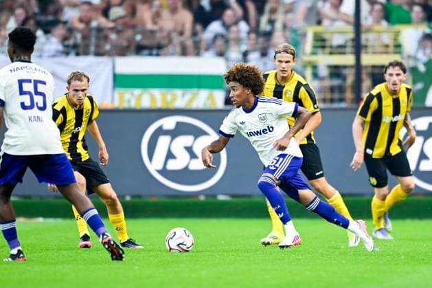 RSC Anderlecht v Hammarby IF - UEFA Europa League ANDERLECHT, BELGIUM - JULY 30 : Nga Kana Joshua midfielder of RSC Anderlecht in action during the UEFA Europa League 2026 27 second qualifying round second leg between RSC Anderlecht and Hammarby IF on July 30, 2026 in Anderlecht, Belgium, 30 07 2026 Anderlecht Belgium  Copyright: xTomasxSiskx