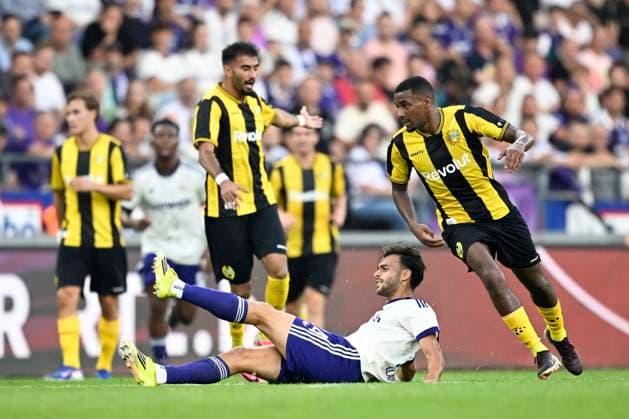 RSC Anderlecht v Hammarby IF - UEFA Europa League ANDERLECHT, BELGIUM - JULY 30 : Llansana Enric midfielder of RSC Anderlecht in action during the UEFA Europa League 2026 27 second qualifying round second leg between RSC Anderlecht and Hammarby IF on July 30, 2026 in Anderlecht, Belgium, 30 07 2026 Anderlecht Belgium  Copyright: xTomasxSiskx