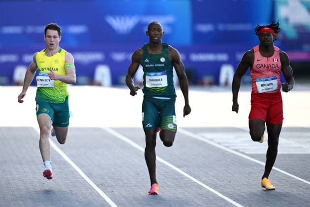 COM26 ATHLETICS, Lachlan Kennedy of Australia competes during the Men s 200m Semi-Final of the Glasgow 2026 Commonwealth Games at EDF Scotstoun Stadium in Glasgow, Scotland, Thursday, July 30, 2026. ( NO ARCHIVING, EDITORIAL USE ONLY Glasgow United Kingdom  Copyright: xJOELxCARRETTx 20260731173759235689