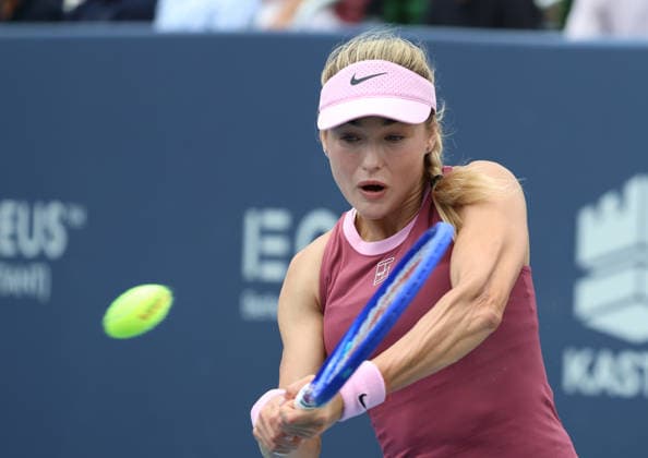 July 30, 2026, Washington, Illinois, USA: ANNA KALINSKAYA during the match against J. Tjen of Indonesia in the second round of Mubadala Washington DC, USA. Washington USA - ZUMAc278 20260730_zsp_c278_033 Copyright: xMarcinxCholewinskix