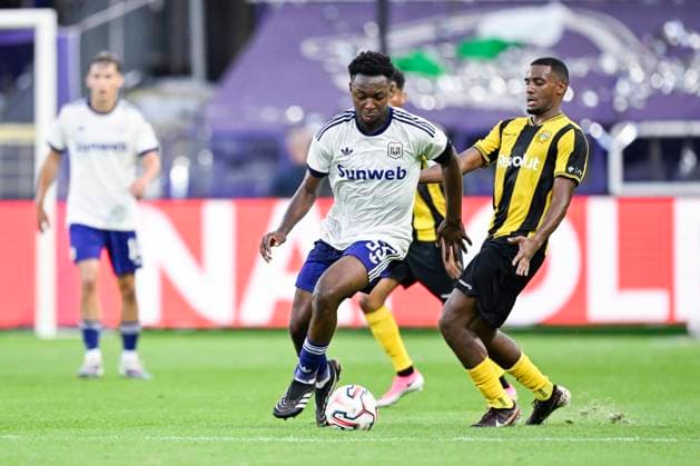 RSC Anderlecht v Hammarby IF - UEFA Europa League ANDERLECHT, BELGIUM - JULY 30 : Kana Marco defender of RSC Anderlecht in action during the UEFA Europa League 2026 27 second qualifying round second leg between RSC Anderlecht and Hammarby IF on July 30, 2026 in Anderlecht, Belgium, 30 07 2026 Anderlecht Belgium  Copyright: xTomasxSiskx