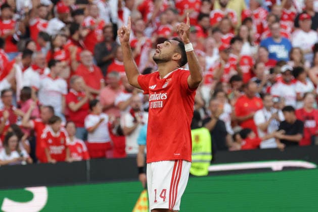 Uefa Europa League Second qualifying round – second leg at Estádio da Luz, July 30, 2026, Lisbon v.l. Vangelis Pavlidis (SL Benfica ,14) macht das 1:0 fuer Benfica Lisbon Estádio da Luz Lisbon Portugal Copyright: xFernandoxSoaresx