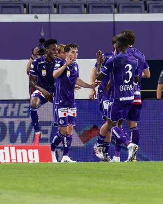 SOCCER - UEFA ECL, A.Wien vs Liepaja VIENNA,AUSTRIA,30.JUL.26 - SOCCER - UEFA Conference League, qualification, Austria Wien vs FK Liepaja. Image shows the rejoicing of A. Wien with Kelvin Boateng (A.Wien).  GEPAxpictures xArminxRauthner