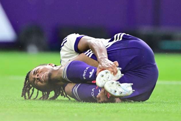 RSC Anderlecht v Hammarby IF - UEFA Europa League ANDERLECHT, BELGIUM - JULY 30 : Onia Seke Jayden forward of RSC Anderlecht injured during the UEFA Europa League 2025 26 second qualifying round second leg between RSC Anderlecht and Hammarby IF on July 30, 2026 in Anderlecht, Belgium, 30 07 2026 Anderlecht Belgium  Copyright: xJanxDexMeuleneirx