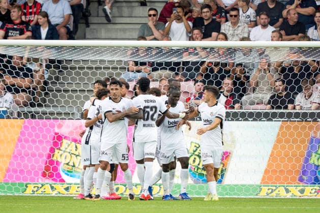 Europa League: FC Midtjylland - Besiktas JK Besiktas JK s players react after Orkun Kökcü scores to 2-0 during the Europa League qualification match between FC Midtjylland and Besiktas JK at MCH Arena in Herning on Thursday, July 30, 2026. (Photo: Bo Amstrup Ritzau Scanpix) , Herning Denmark Mors *** Europa League: FC Midtjylland vs. Besiktas JK. Besiktas JK players react after Orkun Kökcü scores to make it 2–0 during the Europa League qualifying match between FC Midtjylland and Besiktas JK at MCH Arena in Herning on Thursday, July 30, 2026. Photo by Bo Amstrup, Ritzau Scanpix, Herning, Denmark, Mors  Copyright: BoxAmrstrupx xRitzauxScanpix BoxAmstrupx spdk20260730-215519-L