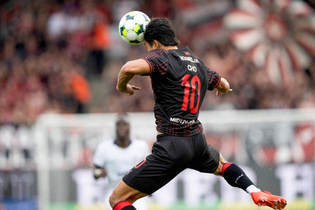 Europa League: FC Midtjylland - Besiktas JK FC Midtjylland s Cho Gue-Sung in action during the Europa League qualification match between FC Midtjylland and Besiktas JK at MCH Arena in Herning on Thursday, July 30, 2026. (Photo: Bo Amstrup Ritzau Scanpix) , Herning Denmark Mors *** Europa League: FC Midtjylland vs. Besiktas JK; FC Midtjylland s Cho Gue Sung in action during the Europa League qualifying match between FC Midtjylland and Besiktas JK at MCH Arena in Herning on Thursday, July 30, 2026. Photo by Bo Amstrup, Ritzau Scanpix, Herning, Denmark, Mors  Copyright: BoxAmrstrupx xRitzauxScanpix BoxAmstrupx spdk20260730-215552-L