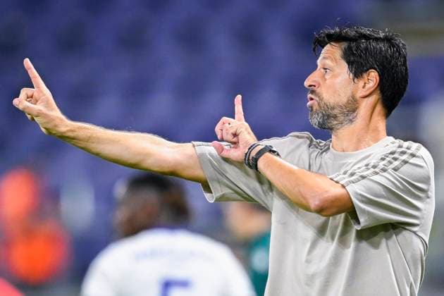 RSC Anderlecht v Hammarby IF - UEFA Europa League ANDERLECHT, BELGIUM - JULY 30 : Bruno Vitor head coach of RSC Anderlecht in action during the UEFA Europa League 2026 27 second qualifying round second leg between RSC Anderlecht and Hammarby IF on July 30, 2026 in Anderlecht, Belgium, 30 07 2026 Anderlecht Belgium  Copyright: xTomasxSiskx