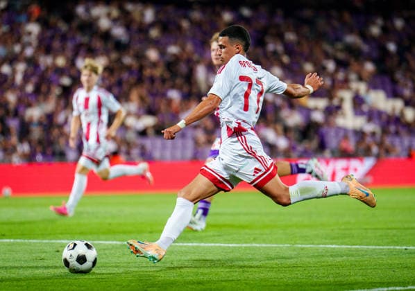 SOCCER - UEFA ECL, A.Wien vs Liepaja VIENNA,AUSTRIA,30.JUL.26 - SOCCER - UEFA Conference League, qualification, Austria Wien vs FK Liepaja. Image shows Afonso Leite (Liepaja).  GEPAxpictures xEdgarxEisner