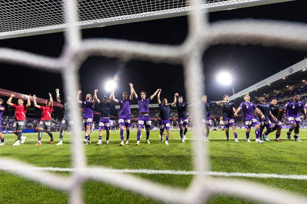 SOCCER - UEFA ECL, A.Wien vs Liepaja VIENNA,AUSTRIA,30.JUL.26 - SOCCER - UEFA Conference League, qualification, Austria Wien vs FK Liepaja. Image shows the rejoicing of A.Wien.  GEPAxpictures xArminxRauthner