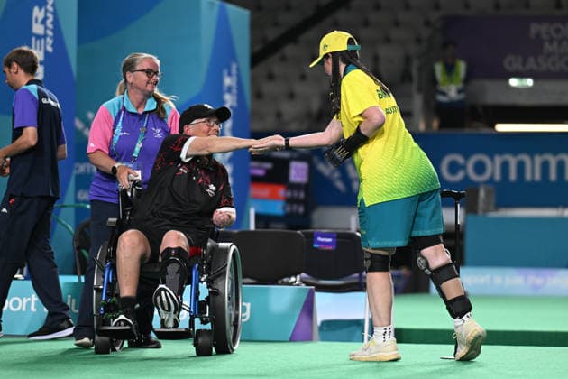 COM26 BOWLS, Serena Bonnell during the Women™s Pairs Para Lawn Bowls during the Glasgow 2026 Commonwealth Games at SEC Centre Hall 3 in Glasgow, Scotland, Thursday, July 30, 2026. ( NO ARCHIVING, EDITORIAL USE ONLY Glasgow Scotland United Kingdom  Copyright: xLUKASxCOCHx 20260731181064830705