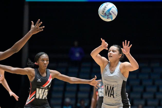 New Zealand Silver Ferns v Uganda Netball Kimiora Poi of New Zealand, New Zealand Silver Ferns v Trinidad & Tobago, pool B netball match of the 2026 Glasgow Commonwealth Games at OVO Hydro, Glasgow, Scotland on Thursday 30 July 2026. Photo: Jayne Russell Glasgow Scotland Copyright: xx