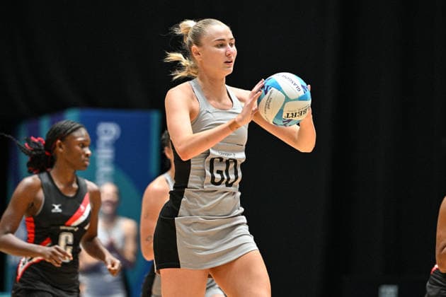 3x3 Basketball 2026 Glasgow Commonwealth Games Carys Stythe of New Zealand, New Zealand Silver Ferns v Trinidad & Tobago, pool B netball match of the 2026 Glasgow Commonwealth Games at OVO Hydro, Glasgow, Scotland on Thursday 30 July 2026. Photo: Jayne Russell Glasgow Scotland Copyright: xx