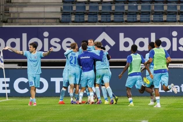 Gent s players celebrate after winning a soccer game between Belgian KAA Gent and Ukrainian FC LNZ Cherkasy, Thursday 30 July 2026 in Gent, the return leg of the second qualifying round for the UEFA Conference League. The first leg ended in a 0-0 draw. KURTxDESPLENTER  x182429369x