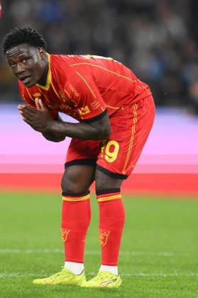2026 Serie A EniLive Football Match SSC Napoli v US Lecce Mar 14 14 Mar 2026; Maradona Stadium, Naples, Italy; Serie A EniLive Football Match; SSC Napoli versus US Lecce; Lameck Banda of US Lecce shows his disappointment Naples Campania Italy Copyright: xRobertoxRamacciax