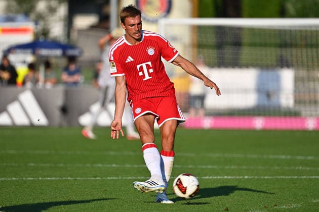 Joao PALHINHA (Bayern Muenchen), Aktion,Einzelaktion, Einzelbild,Freisteller,Ganzkoerperaufnahme,ganze Figur. Testspiel FC Rottach Egern - FC Bayern Muenchen Trainingslager in Rottach Egern am 30.07.2026. Fussball 1. Bundesliga,Saison 2026 2027. *** Joao PALHINHA Bayern Munich, Action, Individual Play, Single Frame, Cutout, Full-Body Shot, Full-Figure Shot, Friendly Match: FC Rottach Egern vs. FC Bayern Munich, Training Camp in Rottach Egern on July 30, 2026, Soccer, Bundesliga 1,2026–2027 season