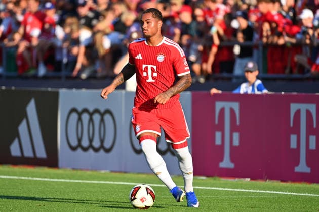 Armindo SIEB (Bayern Muenchen), Aktion,Einzelaktion,Einzelbild, Freisteller,Ganzkoerperaufnahme,ganze Figur Testspiel FC Rottach Egern - FC Bayern Muenchen Trainingslager in Rottach Egern am 30.07.2026. Fussball 1. Bundesliga,Saison 2026 2027. *** Armindo SIEB Bayern Munich, Action, Individual Action, Single Image, Cutout, Full-Body Shot, Full-Figure Shot, Friendly Match: FC Rottach Egern vs. FC Bayern Munich, Training Camp in Rottach Egern on July 30, 2026, Soccer, Bundesliga 1,2026–2027 season