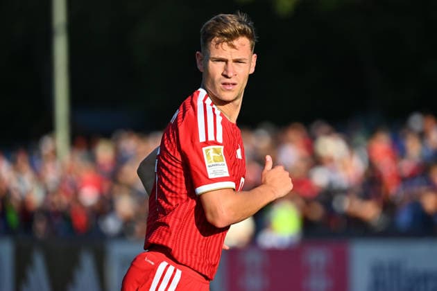 Joshua KIMMICH (Bayern Muenchen), Aktion,Einzelbild,angeschnittenes Einzelmotiv,Halbfigur,halbe Figur. Testspiel FC Rottach Egern - FC Bayern Muenchen Trainingslager in Rottach Egern am 30.07.2026. Fussball 1. Bundesliga,Saison 2026 2027. *** Joshua KIMMICH Bayern Munich, Action, Single Frame, Cropped Single Subject, Half-Length, Half-Figure, Friendly Match: FC Rottach Egern vs. FC Bayern Munich, Training Camp in Rottach Egern on July 30, 2026, Soccer, Bundesliga 1,2026–2027 season