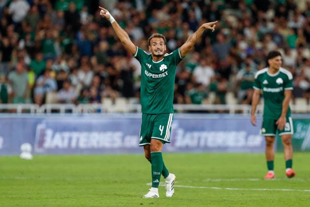 Panathinaikos F.C. v Paksi FC UEFA Europa Conference League Pedro Chirivella of Panathinaikos F.C. makes a hand gesture during the UEFA Europa Conference League match at the Olympic Stadium (Greece), Marousi 30 07 2026 UK Newspapers OUT Copyright: xYannisxHalasx FIL-23688-0069