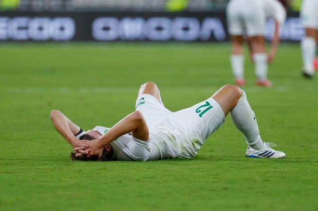 Panathinaikos F.C. v Paksi FC UEFA Europa Conference League Gábor Vas of Paksi FC is dejected on the ground during the UEFA Europa Conference League match at the Olympic Stadium (Greece), Marousi 30 07 2026 UK Newspapers OUT Copyright: xYannisxHalasx FIL-23688-0072