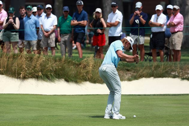 U.S. Senior Open Championship DETROIT, MICHIGAN - JULY 30: Jake Knapp of Scottsdale, Arizona chips to the 5th green during the first round of the Rocket Classic 2026 at the Detroit Golf Club in Detroit, Michigan, USA, July 30, 2026. Detoit Michian United States  Copyright: xAmyxLemusx originalFilename:lemus-ussenior260730_npCyv.jpg