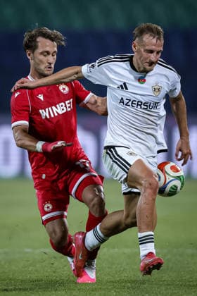 Football - UEFA Europa League - Second qualifying round - PFC CSKA - Qarabag FK - 30.07.2026 Angelo Martino and Oleksiy Kashchuk Copyright: xYulianxTodorovx