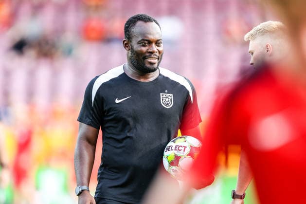 FC Nordsjaelland v GAIS, UEFA Conference League qualification, Farum, Denmark Farum, Denmark. 30th, July 2026. Individual player coach Michael Essien of FC Nordsjaelland seen at the UEFA Conference League qualification match between FC Nordsjaelland and GAIS at Right to Dream Park. Denmark, Farum  Copyright: xGonzalesxPhoto RunexMathiesenx
