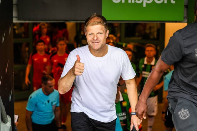 FC Nordsjaelland v GAIS, UEFA Conference League qualification, Farum, Denmark Farum, Denmark. 30th, July 2026. Head coach Jens Fonsskov Olsen of FC Nordsjaelland seen during the UEFA Conference League qualification match between FC Nordsjaelland and GAIS at Right to Dream Park. Denmark, Farum  Copyright: xGonzalesxPhoto RunexMathiesenx