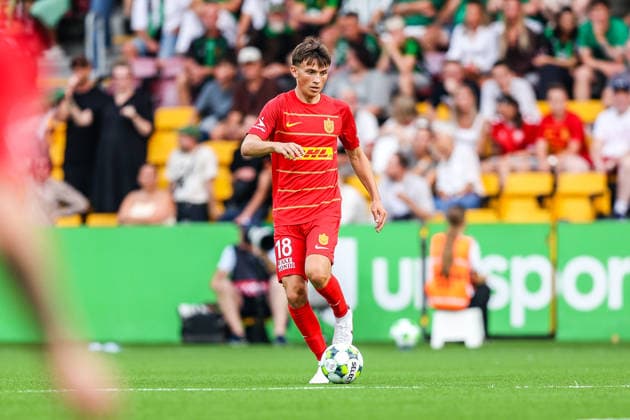 FC Nordsjaelland v GAIS, UEFA Conference League qualification, Farum, Denmark Farum, Denmark. 30th, July 2026. Justin Janssen (18) of FC Nordsjaelland seen during the UEFA Conference League qualification match between FC Nordsjaelland and GAIS at Right to Dream Park. Denmark, Farum  Copyright: xGonzalesxPhoto RunexMathiesenx