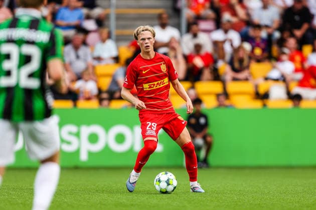 FC Nordsjaelland v GAIS, UEFA Conference League qualification, Farum, Denmark Farum, Denmark. 30th, July 2026. Villum Berthelsen (29) of FC Nordsjaelland seen during the UEFA Conference League qualification match between FC Nordsjaelland and GAIS at Right to Dream Park. Denmark, Farum  Copyright: xGonzalesxPhoto RunexMathiesenx