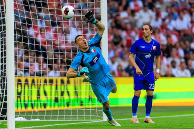 AFC Ajax v FK Vojvodina - UEFA Conference League AMSTERDAM, NETHERLANDS - JULY 30: Djordje Crnomarkovic of FK Vojvodina during the UEFA Conference League match between AFC Ajax and FK Vojvodina at Johan Cruijff Arena on July 30, 2026 in Amsterdam, Netherlands. Amsterdam Johan Cruijff Arena Netherlands Content not available for redistribution in The Netherlands directly or indirectly through any third parties. Copyright: xMarcelxvanxPlateringenx