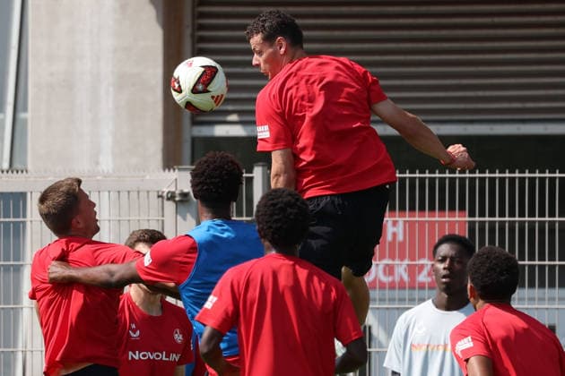 30.07.2026, xrekx, Fussball 2.Bundesliga, 1.FC Kaiserslautern - Training v.l. Fabian Kunze (1.FC Kaiserslautern) Erencan YardÄ±mc (1.FC Kaiserslautern) Zweikampf, Aktion, action, battle for the ball (DFL DFB REGULATIONS PROHIBIT ANY USE OF PHOTOGRAPHS as IMAGE SEQUENCES and or QUASI-VIDEO) Kaiserslautern *** July 30, 2026, xrekx, Soccer 2. Bundesliga, 1. FC Kaiserslautern Training: Fabian Kunze (1. FC Kaiserslautern) vs. Erencan YardÄ±mc (1. FC Kaiserslautern) Tackle, action, battle for the ball DFL DFB REGULATIONS PROHIBIT ANY USE OF PHOTOGRAPHS as IMAGE SEQUENCES and or QUASI-VIDEO Kaiserslautern
