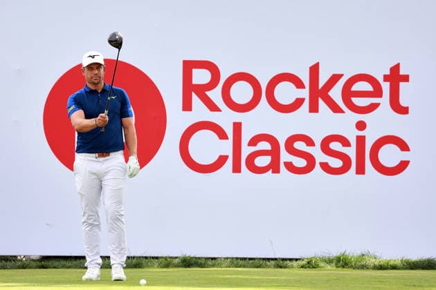 U.S. Senior Open Championship DETROIT, MICHIGAN - JULY 30: Adrien Saddier of Esery, France hits from the 13th tee during the first round of the Rocket Classic 2026 at the Detroit Golf Club in Detroit, Michigan, USA, July 30, 2026. Detoit Michian United States  Copyright: xAmyxLemusx originalFilename:lemus-ussenior260730_npSNo.jpg