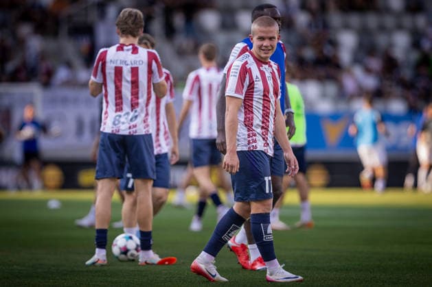 HRADEC KRALOVE - TROMSO Isaac Dahlqvist of Tromso warmup during the second leg of second qualifying round of UEFA Europa league football match between FC Hradec Kralove and Tromso IL at the Malsovicka Arena Stadium. Hradec Kralove, Czechia, July 30, 2026. Photo by Branislav Racko Copyright: xx 080A7394