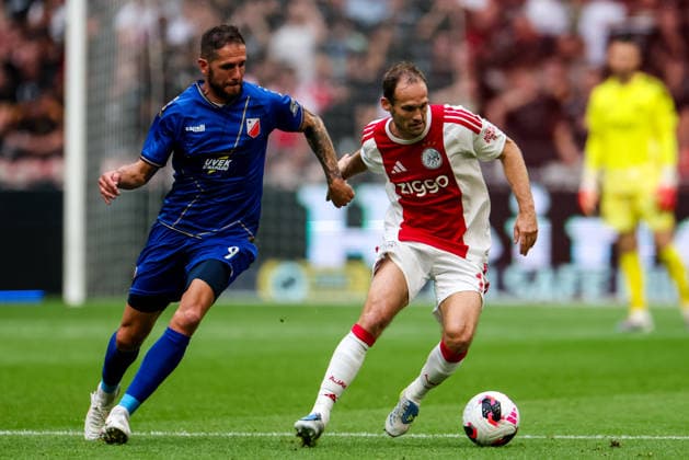 AMSTERDAM, NETHERLANDS - JULY 30: Daley Blind of AFC Ajax dribbles with the ball during the UEFA Conference League 2026 27 second qualifying round second leg match between AFC Ajax and at Johan Cruijff Arena on July 30, 2026 in Amsterdam, Netherlands.  Copyright: xRenexNijhuis MBxMediax