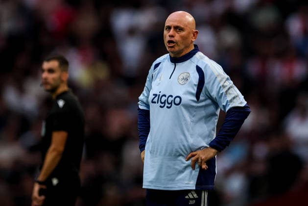 AMSTERDAM, NETHERLANDS - JULY 30: AFC Ajax assistant coach Juanvi Peinado looks on during the UEFA Conference League 2026 27 second qualifying round second leg match between AFC Ajax and at Johan Cruijff Arena on July 30, 2026 in Amsterdam, Netherlands.  Copyright: xRenexNijhuis MBxMediax